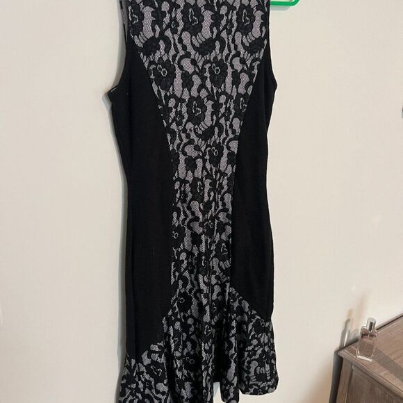 Anthropologie Maeve Sirena Black & Lilac Fit & Flare Lace Dress XS - Picture 8 of 10
